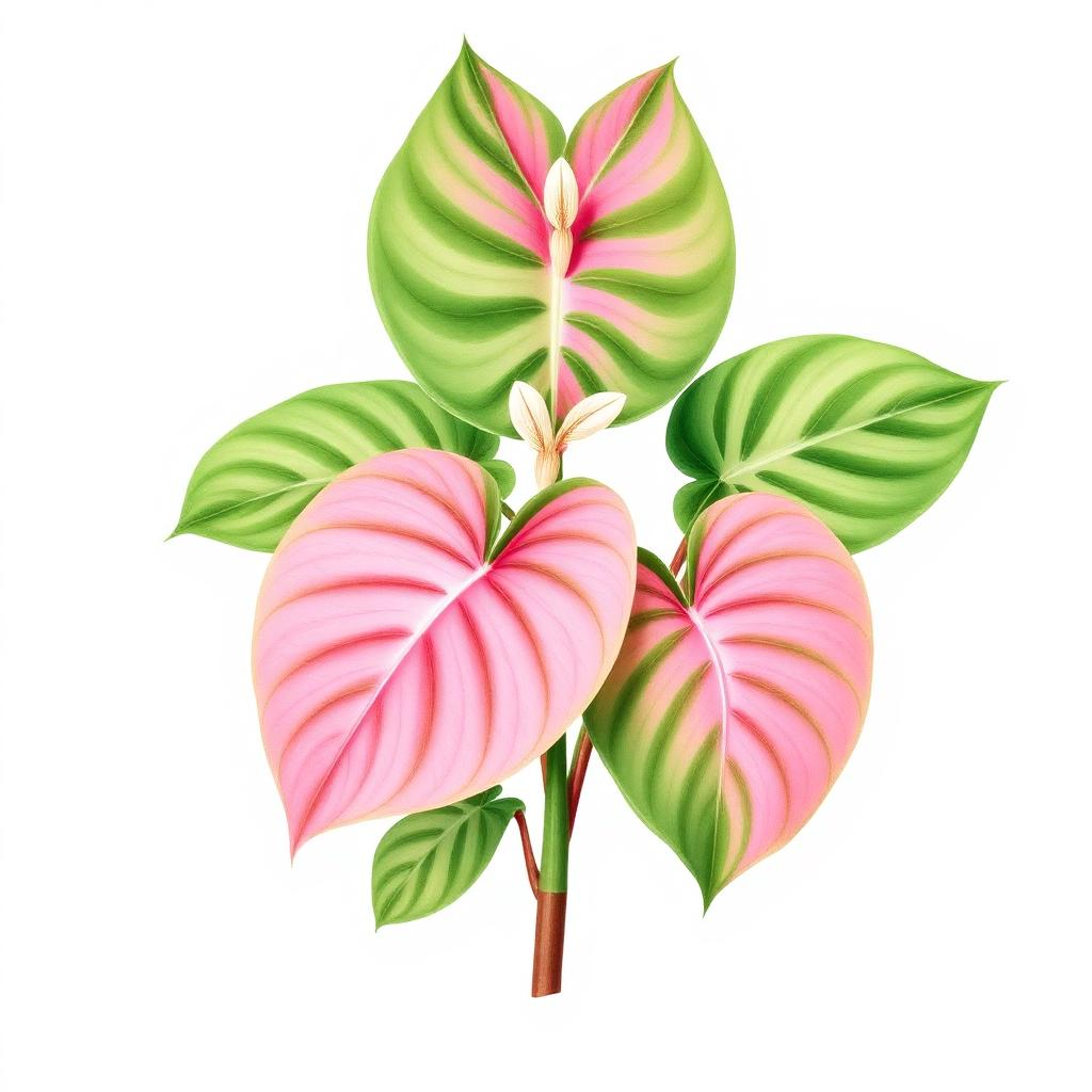 Botanical illustration of Caladium