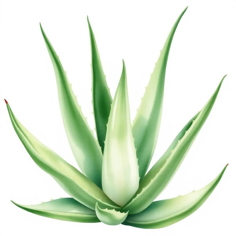 Botanical illustration of Aloe Socotrina