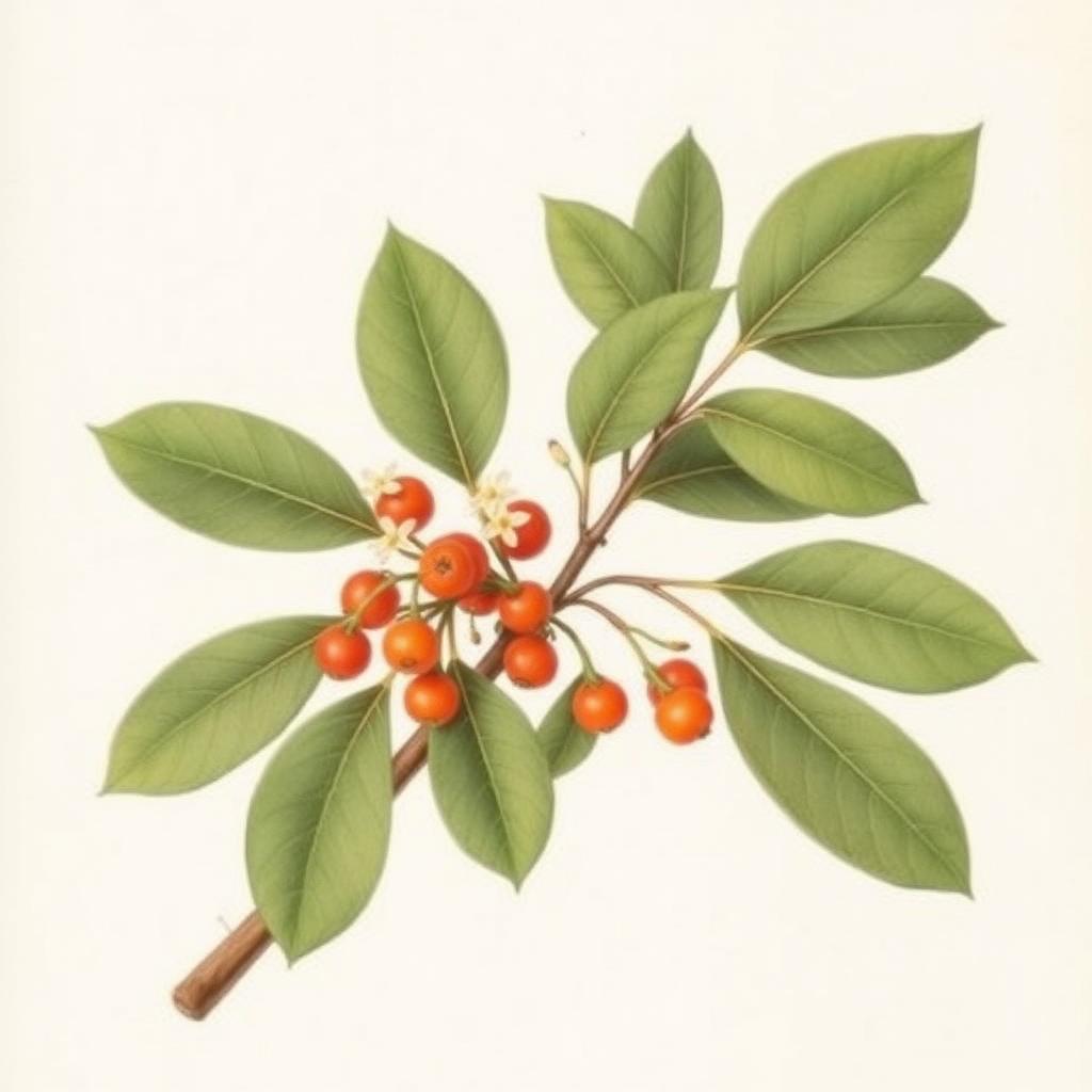 Botanical illustration of Ashwagandha