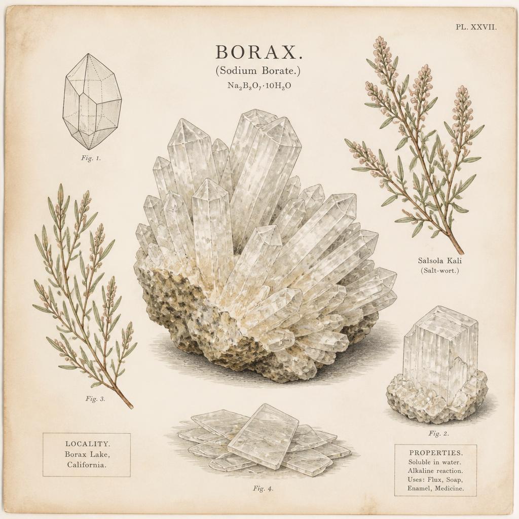 Botanical illustration of Borax