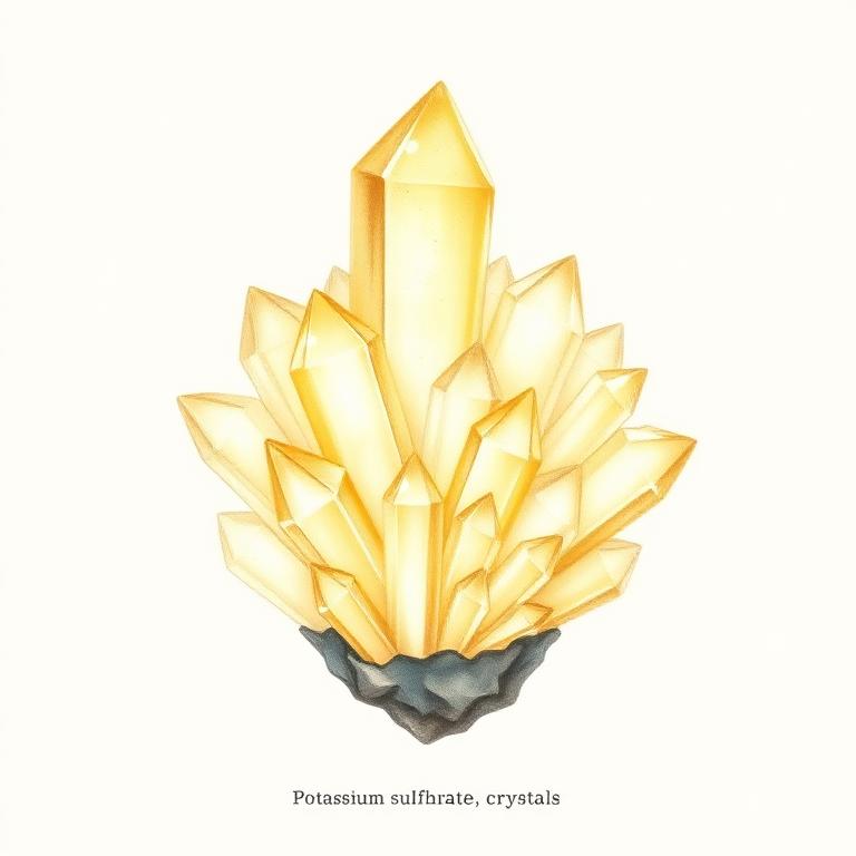 Botanical illustration of Kali Sulphuricum
