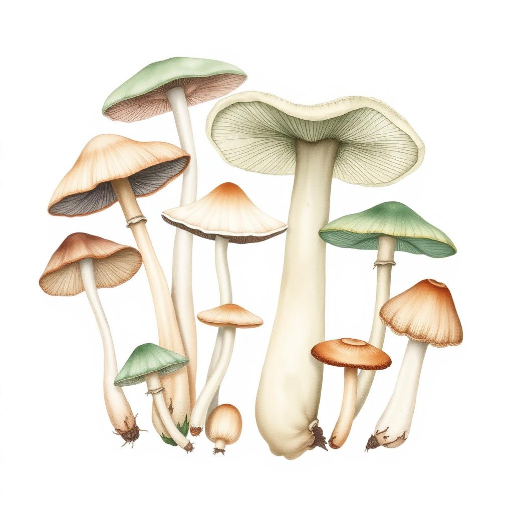 Botanical illustration of Poly-Fungi